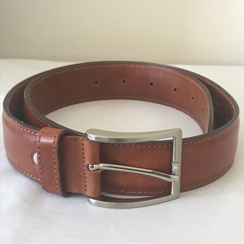 Beautiful Mens leather belt Made in Italy Sz 36